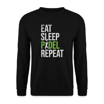 Manger Sleep Padel Player Padel Player Padel Tennis - Sweat-shirt Unisexe - noir - Devant - Alina (178cm) & Michal (187cm)