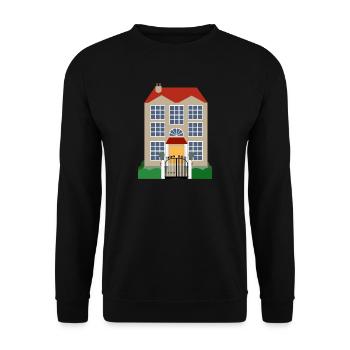 building house homes architecture house building212 - Unisex Sweatshirt - black - Front - Alina (178cm) & Michal (187cm)