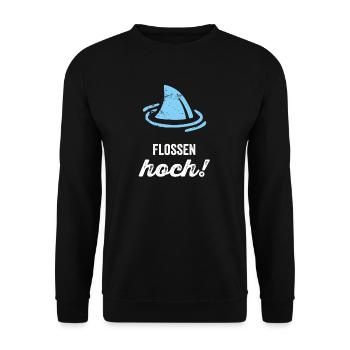 Flossen Hoch! - Unisex Pullover - Schwarz - Vorne - Alina (178cm) & Michal (187cm)