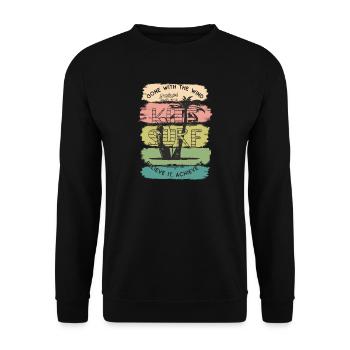 Kiteboard Kiteboard Kitesurf cadeau de Kitesurf - Sweat-shirt Unisexe - noir - Devant - Alina (178cm) & Michal (187cm)