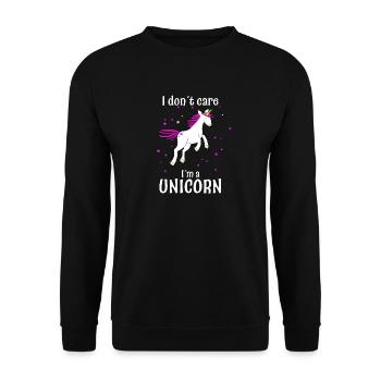 Unicorn Unicorn Magic - Unisex Sweatshirt - black - Front - Alina (178cm) & Michal (187cm)
