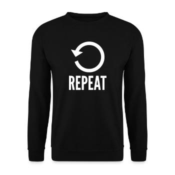 REPEAT - Unisex Sweatshirt - black - Front - Alina (178cm) & Michal (187cm)