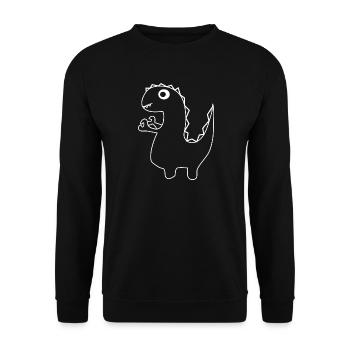 Dinosaur baby with tentacles - Unisex Sweatshirt - black - Front - Alina (178cm) & Michal (187cm)