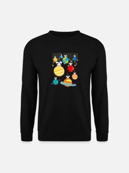 Bauble Christmas Solar System - Unisex Sweatshirt - black