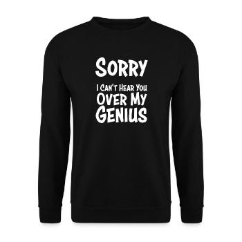 GENIUS - Unisex Sweatshirt - black - Front - Alina (178cm) & Michal (187cm)