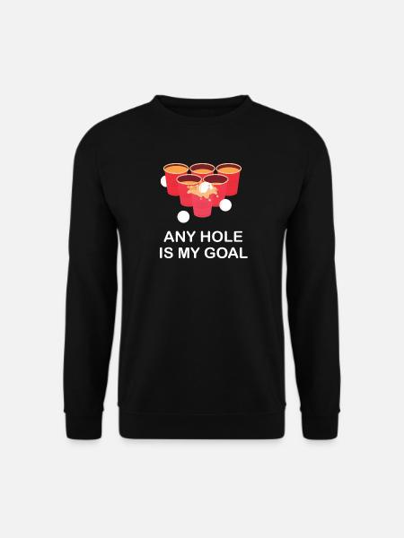Beer Pong Any hole is my goal - Unisex Sweatshirt - black