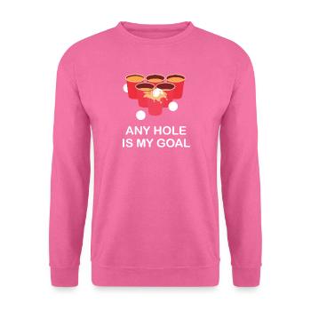 Beer Pong N’importe quel trou est mon objectif - Sweat-shirt Unisexe - rose - Devant