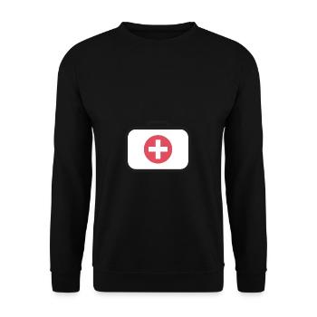 First aid medicine suitcase - Unisex Sweatshirt - black - Front - Alina (178cm) & Michal (187cm)