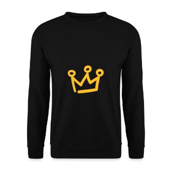 Couronne dessiné - Sweat-shirt Unisexe - noir - Devant - Alina (178cm) & Michal (187cm)