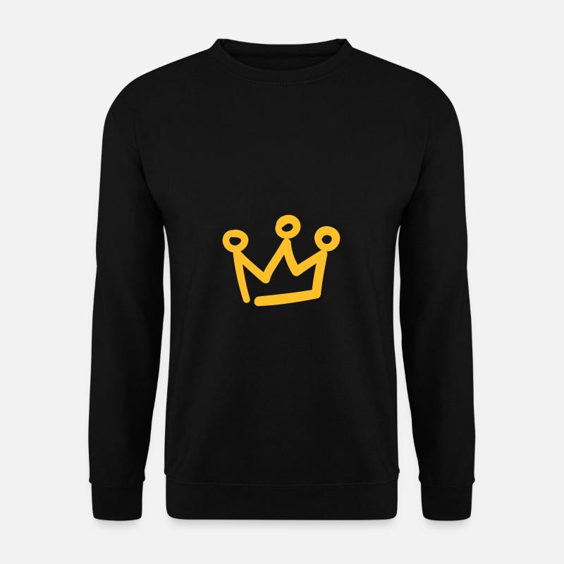 Crown line drawing - Unisex Sweatshirt - black