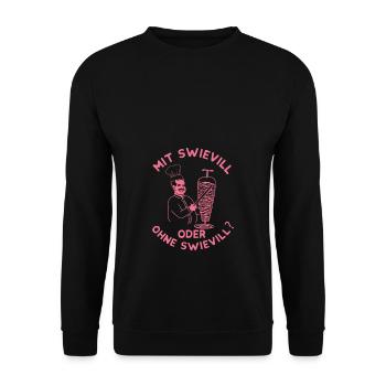 Döner Kebap Döner Chef Mann - Unisex Pullover - Schwarz - Vorne - Alina (178cm) & Michal (187cm)