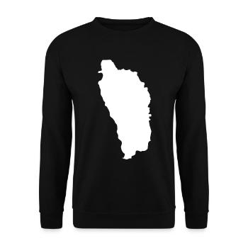 Dominica map flag - Unisex Sweatshirt - black - Front - Alina (178cm) & Michal (187cm)