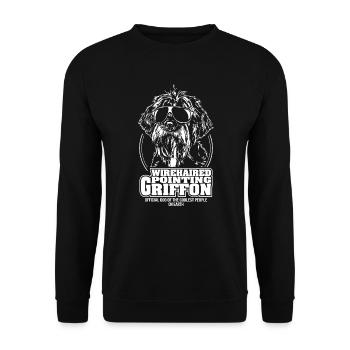 WIREHAIRED POINTING GRIFFON les plus cool people chiens - Sweat-shirt Unisexe - noir - Devant - Alina (178cm) & Michal (187cm)