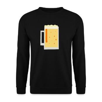Bier - Unisex Pullover - Schwarz - Vorne - Alina (178cm) & Michal (187cm)