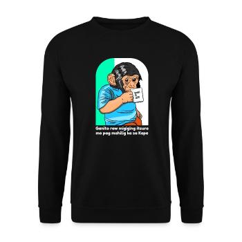 Kofi Is Life Kaffeedesign für stolze Pinoys - Unisex Pullover - Schwarz - Vorne - Alina (178cm) & Michal (187cm)