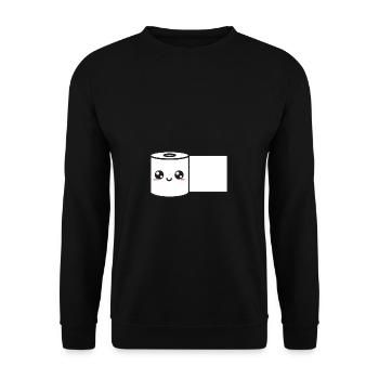 Papier toilette Kawaii Doux - Sweat-shirt Unisexe - noir - Devant - Alina (178cm) & Michal (187cm)