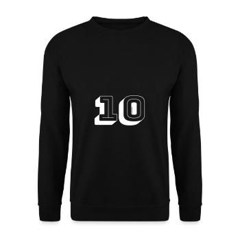 10 - Number - Number - Unisex Sweatshirt - black - Front - Alina (178cm) & Michal (187cm)