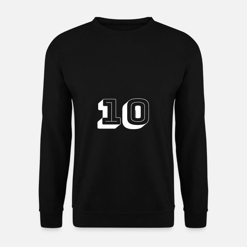 10 - Zahl - Nummer - Unisex Pullover - Schwarz