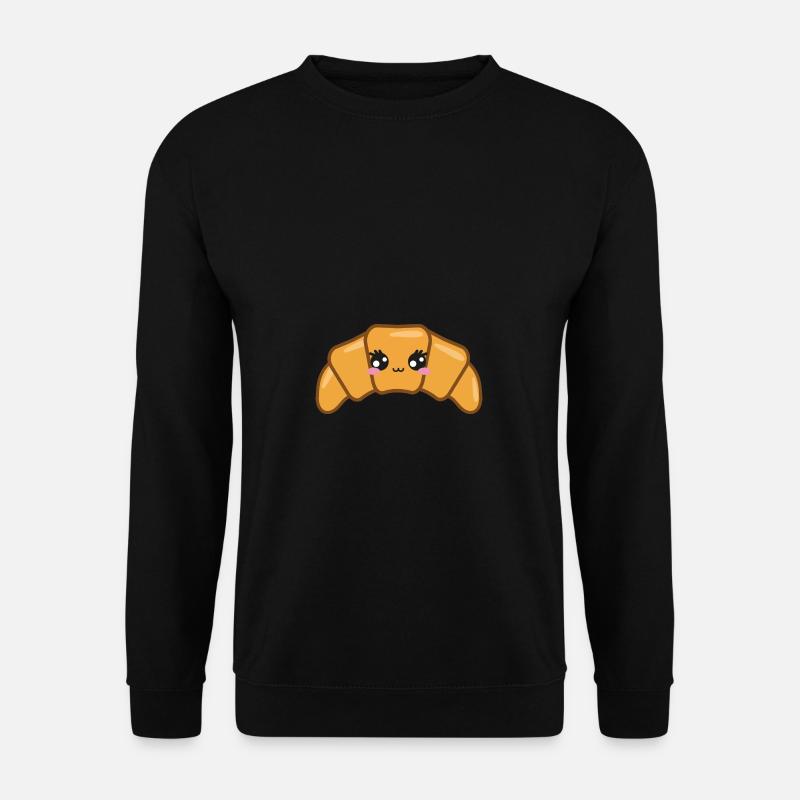 Croissant Süß Kawaii - Unisex Pullover - Schwarz