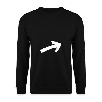 Pfeil - Unisex Pullover - Schwarz - Vorne - Alina (178cm) & Michal (187cm)