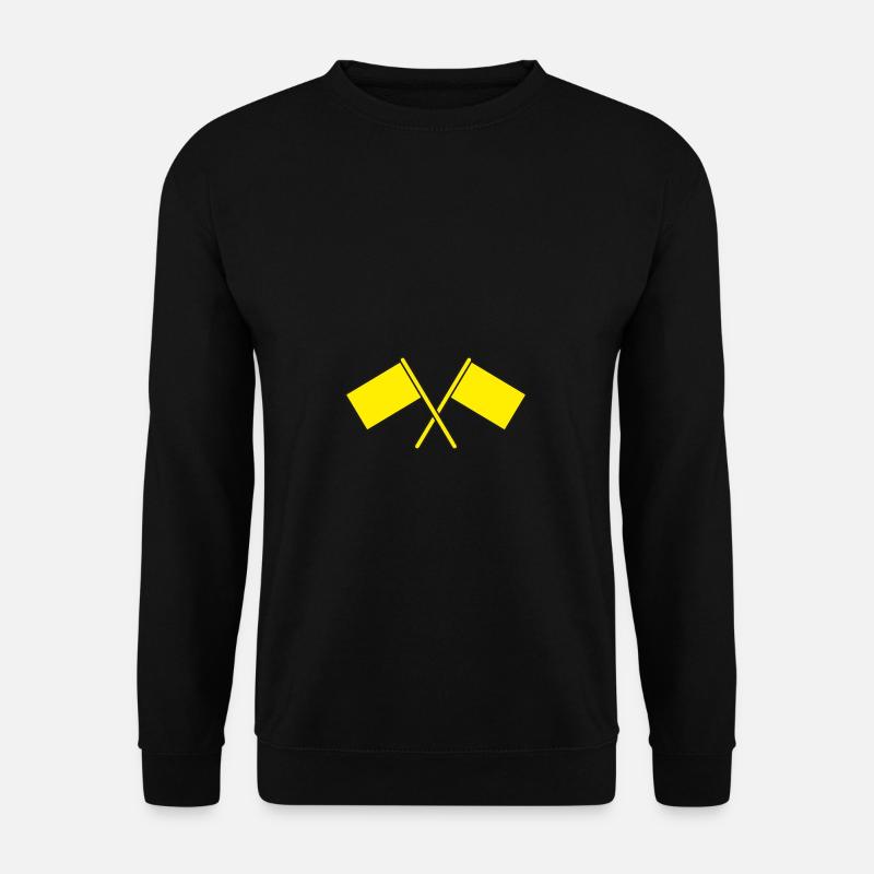 Gelbe Fahnen Zeichen - Unisex Pullover - Schwarz