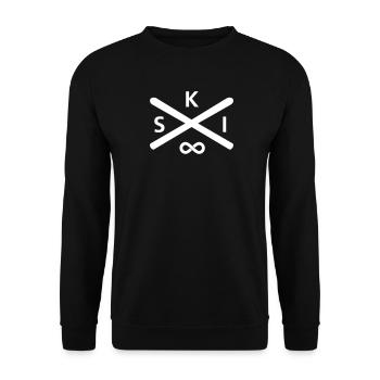 Ski Forever (Infinity Symbol) - Sweat-shirt Unisexe - noir - Devant - Alina (178cm) & Michal (187cm)