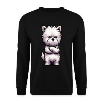 West highland terrier Westie West highland dog - Unisex Sweatshirt - black - Front - Alina (178cm) & Michal (187cm)