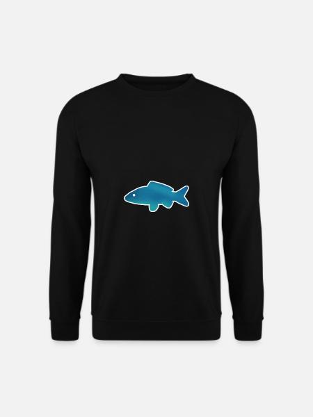 Fish Angler Illustration - Unisex Sweatshirt - black