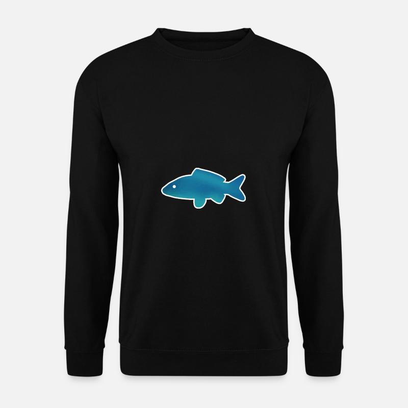Fish Angler Illustration - Unisex Sweatshirt - black