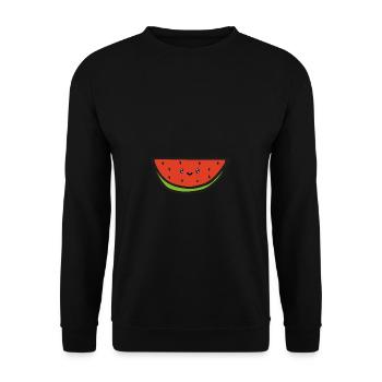 Pastèque - Sweat-shirt Unisexe - noir - Devant - Alina (178cm) & Michal (187cm)