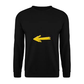 Arrow character symbol design - Unisex Sweatshirt - black - Front - Alina (178cm) & Michal (187cm)