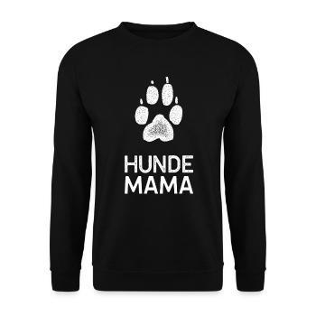 Hundemama Frau Hundemama Hund - Unisex Pullover - Schwarz - Vorne - Alina (178cm) & Michal (187cm)