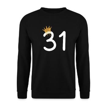 31 - Unisex Sweatshirt - black - Front - Alina (178cm) & Michal (187cm)