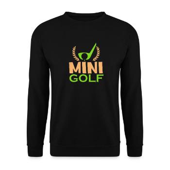 minigolf - Unisex Pullover - Schwarz - Vorne - Alina (178cm) & Michal (187cm)