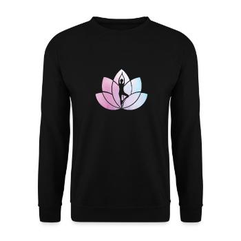 yoga - Sweat-shirt Unisexe - noir - Devant - Alina (178cm) & Michal (187cm)