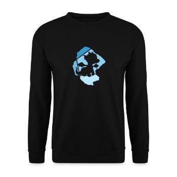 Drache Drachen - Unisex Pullover - Schwarz - Vorne - Alina (178cm) & Michal (187cm)