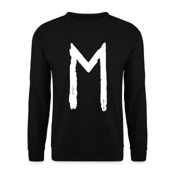 Elder Futhark Rune Ehwaz - Buchstabe E - Unisex Pullover - Schwarz - Vorne - Alina (178cm) & Michal (187cm)