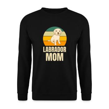 Chiens Maman Amoureux des chiens Fête des mères Rétro Labrador - Sweat-shirt Unisexe - noir - Devant - Alina (178cm) & Michal (187cm)