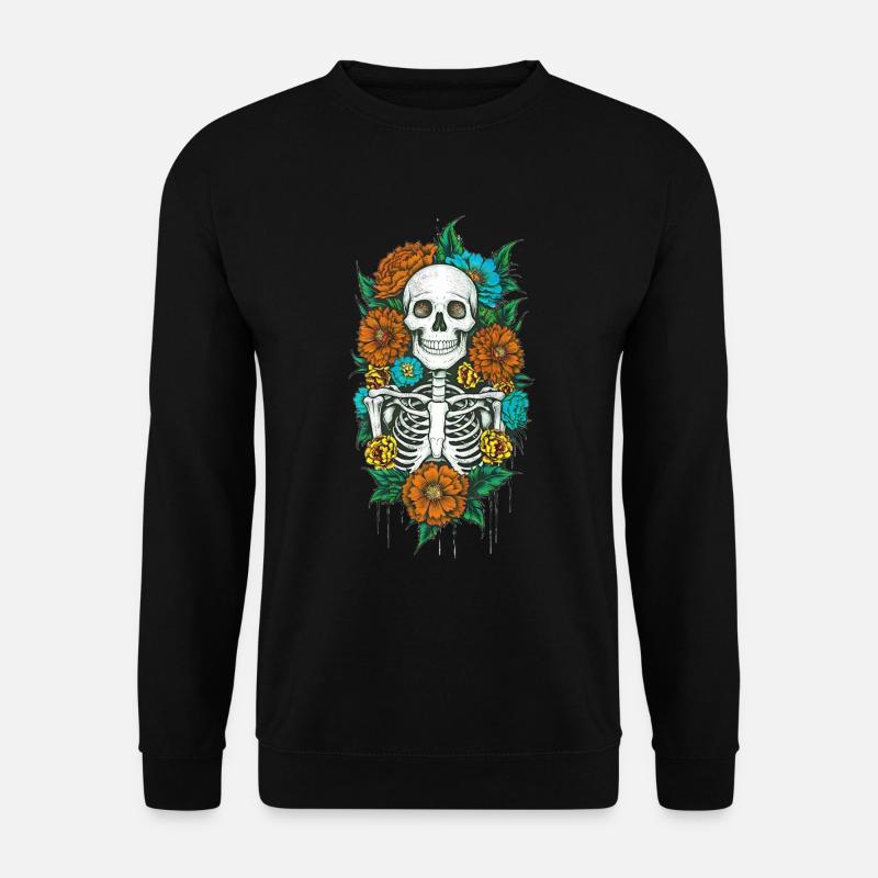 Floral Skeleton 2 - Unisex Sweatshirt - black