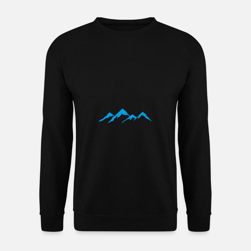 Disegno escursionistico in montagna - Felpa unisex - nero
