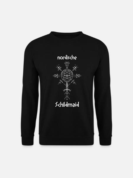 Wikinger Schildmaid Frau Mythologie Geschenk - Unisex Pullover - Schwarz