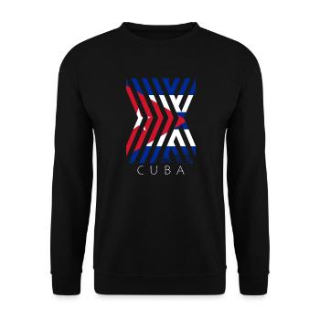 Kuba Flagge Karibik Urlaub Cuba Reise Havanna - Unisex Pullover - Schwarz - Vorne - Alina (178cm) & Michal (187cm)
