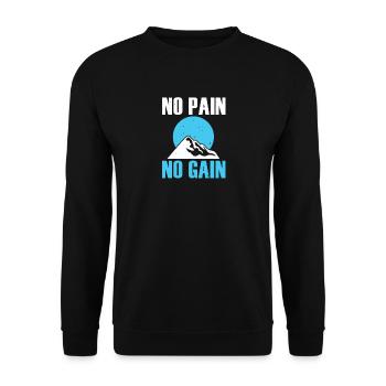 pas de douleur pas de gain - Sweat-shirt Unisexe - noir - Devant - Alina (178cm) & Michal (187cm)