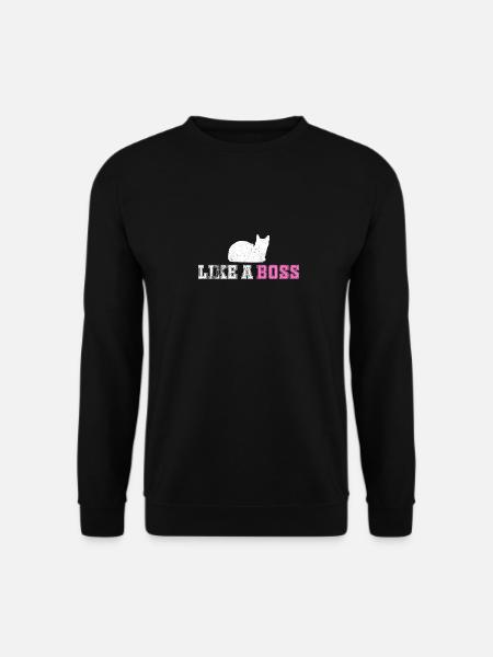 like a boss katze kätzchen kitty cat - Unisex Pullover - Schwarz