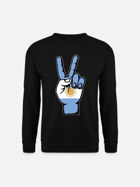 Argentina Flag Peace Symbol - Unisex Sweatshirt - black