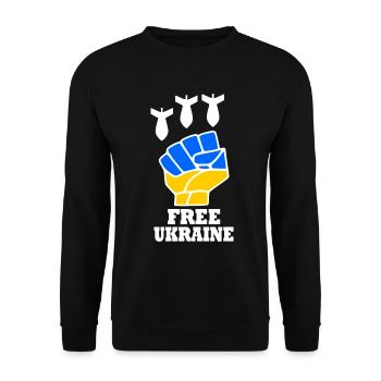 Ukraine - Unisex Sweatshirt - black - Front - Alina (178cm) & Michal (187cm)