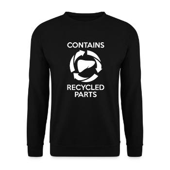 Contains Recycled Parts - Unisex Sweatshirt - black - Front - Alina (178cm) & Michal (187cm)