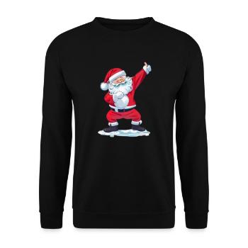 funny santa claus dab - Sweat-shirt Unisexe - noir - Devant - Alina (178cm) & Michal (187cm)