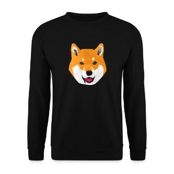 Shiba Hund - Unisex Pullover - Schwarz - Vorne - Alina (178cm) & Michal (187cm)