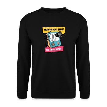 Ils sont différents ! - Sweat-shirt Unisexe - noir - Devant - Alina (178cm) & Michal (187cm)